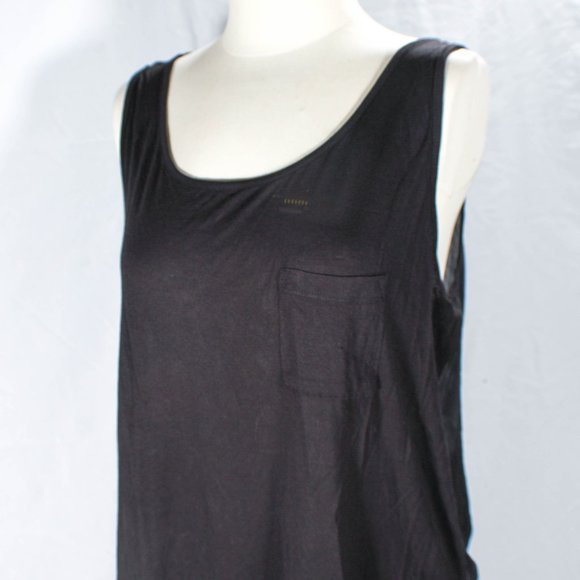 NWT Forever 21 Black High Low Chiffon Back Pocket Tank Edgy Street Style… - Picture 4 of 6